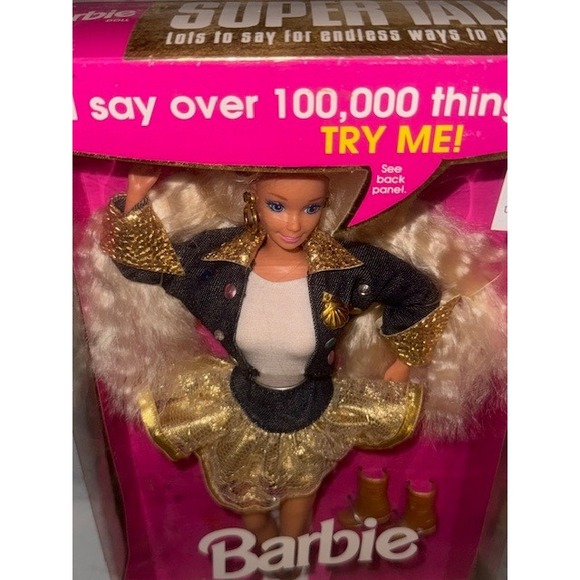 Mattel Barbie Super Talk Doll 1994 Vintage New In Box Blonde Hair - Picture 2 of 6